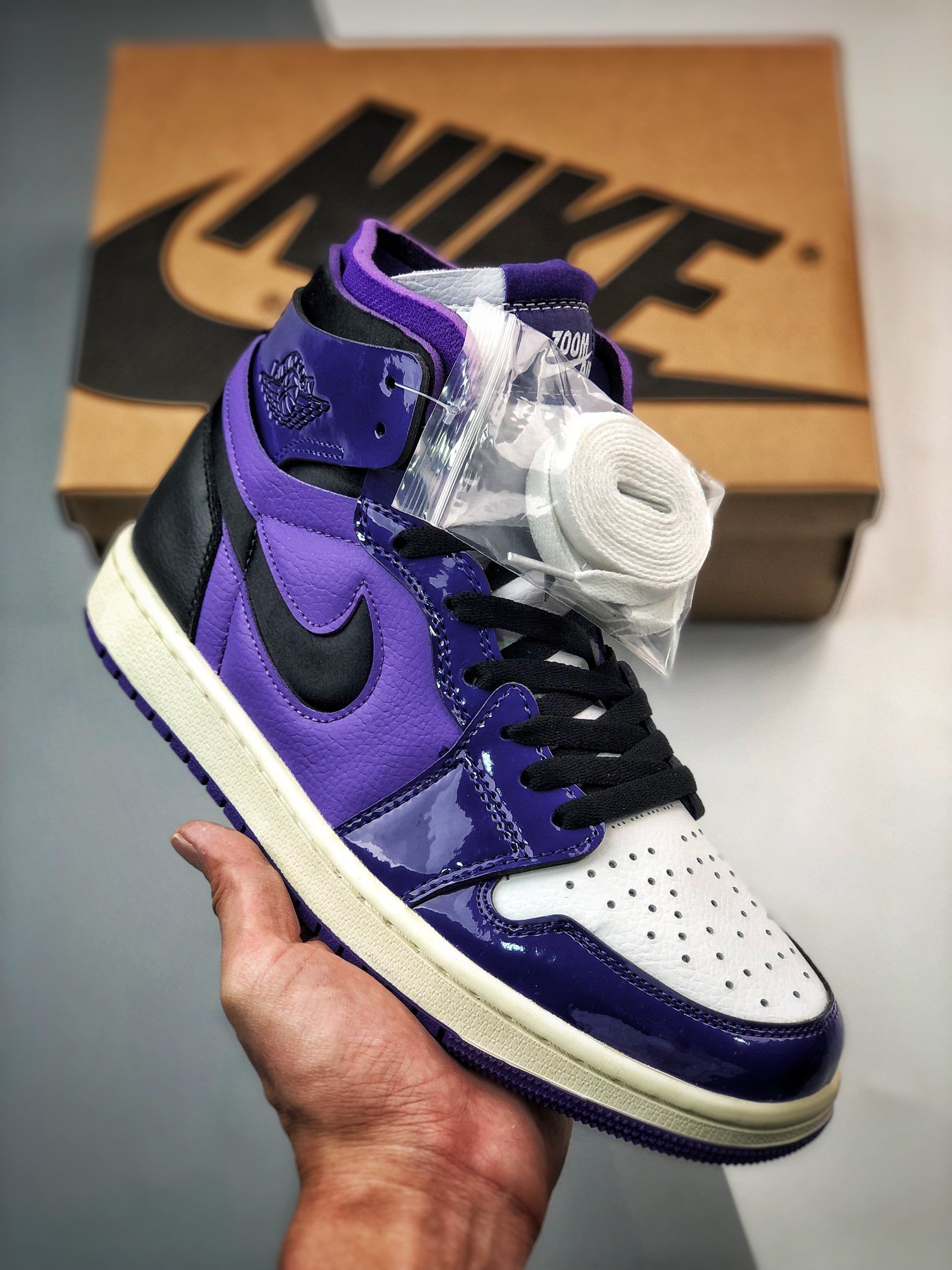 Air Jordan 1 Zoom Comfort 'Purple Patent' Purple/Black-White CT0979-505
