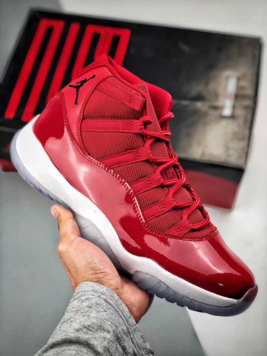 Air Jordan 11 Win Like 96 Gym Red/White-Black 378037-623