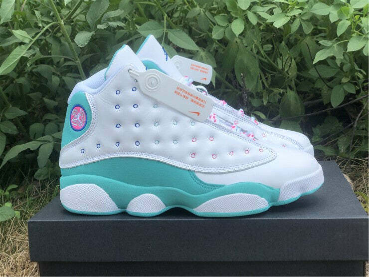 Air Jordan 13 Retro White Soar Green Pink 