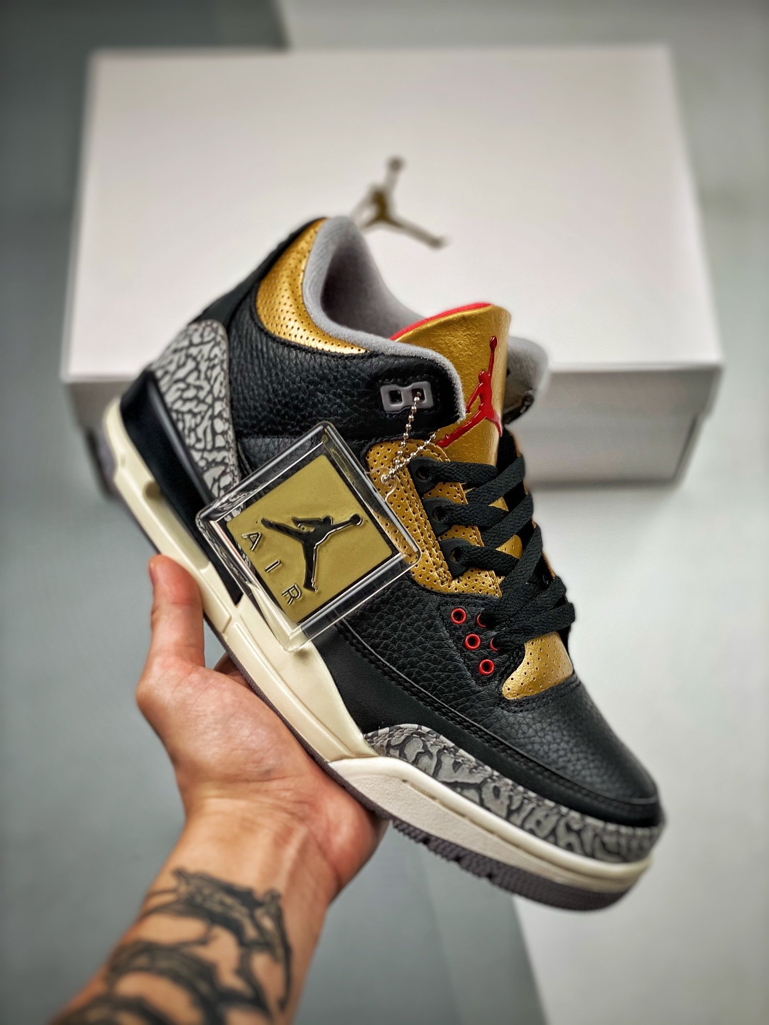 Air Jordan 3 Black Cement Gold CK9246-067