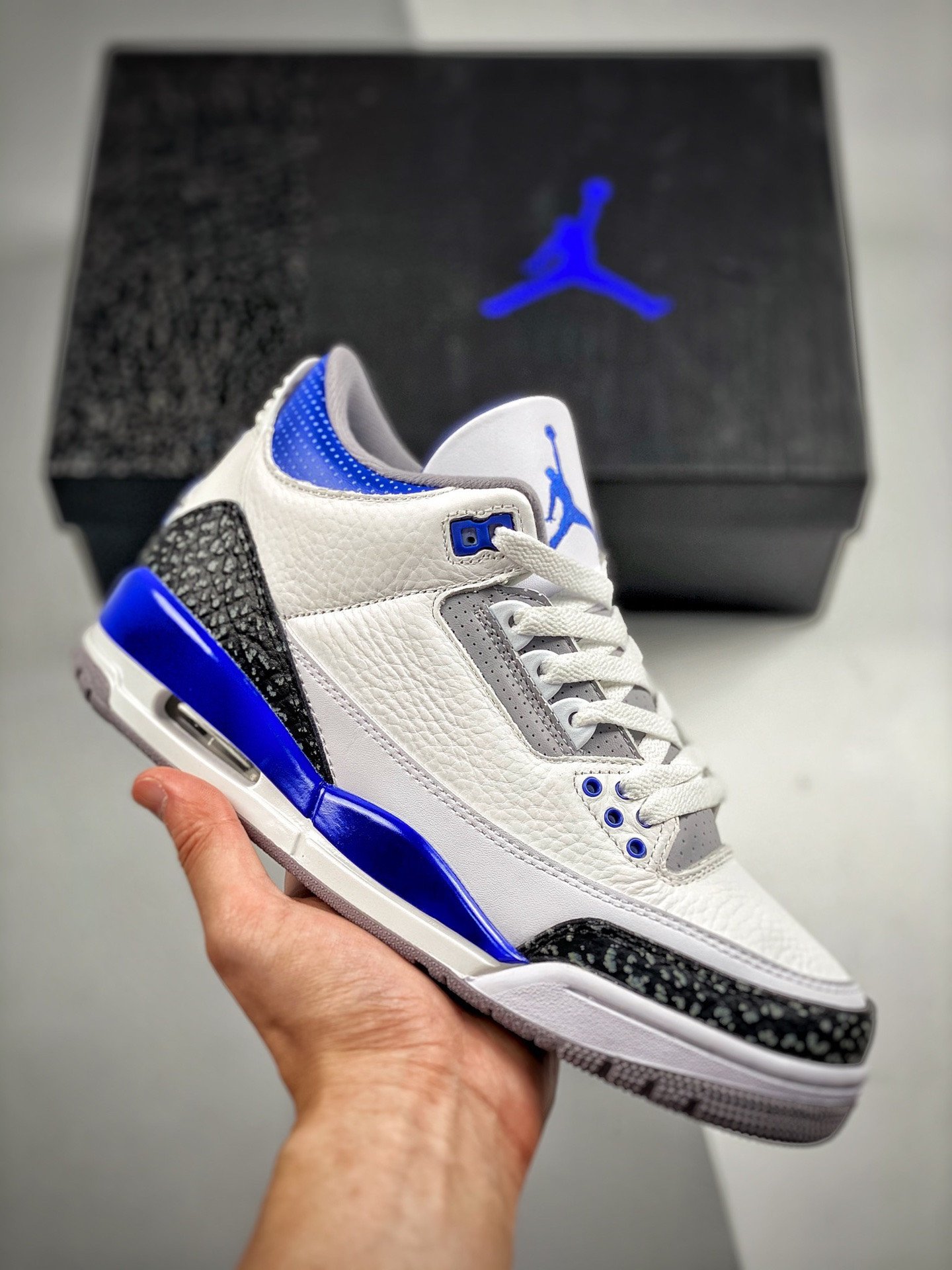 Air Jordan 3 White/Black-Cement Grey-Racer Blue CT8532-145