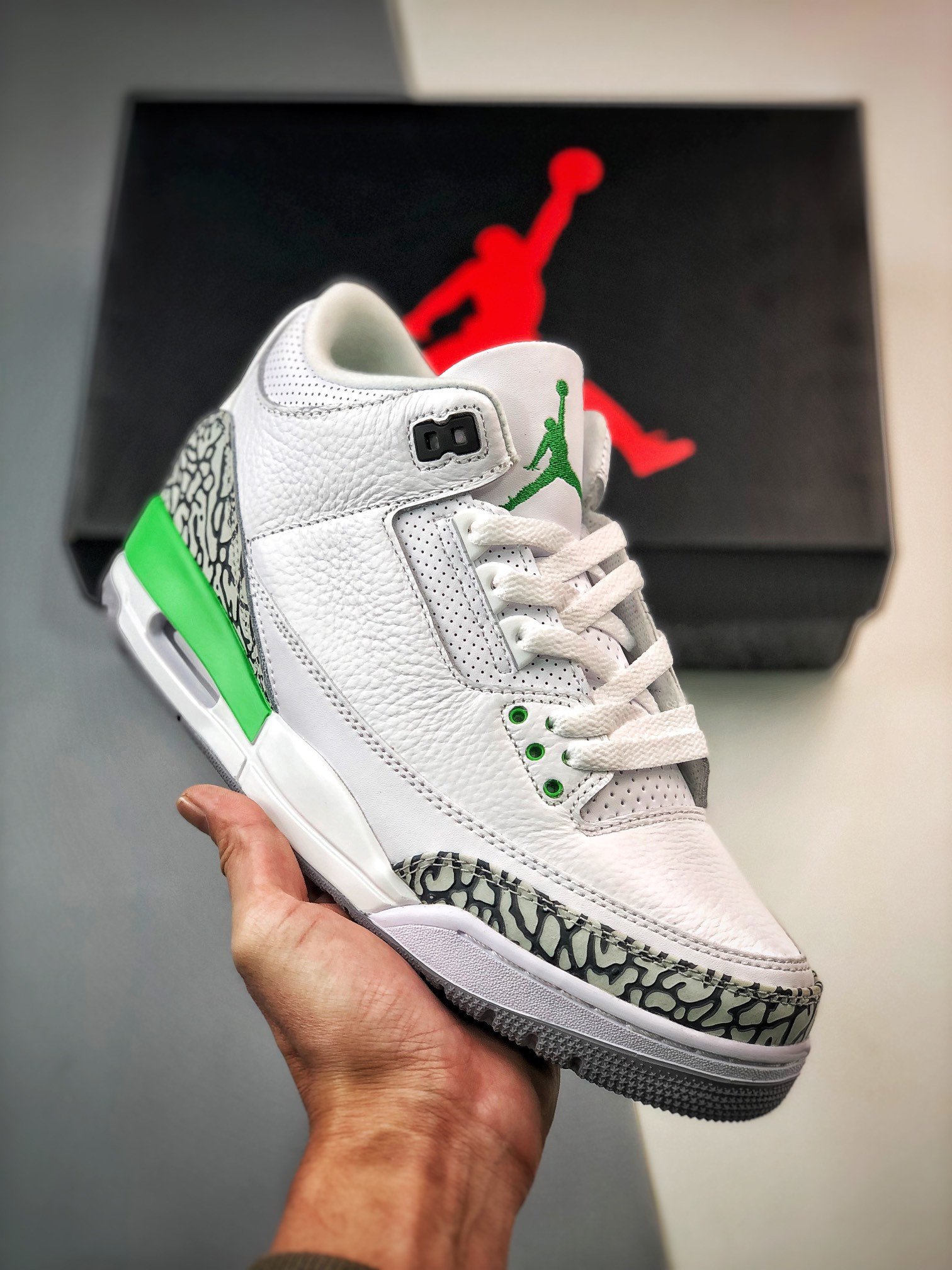 Air Jordan 3 White/Lucky Green-Varsity Red-Cement Grey-Sail CK9246-136