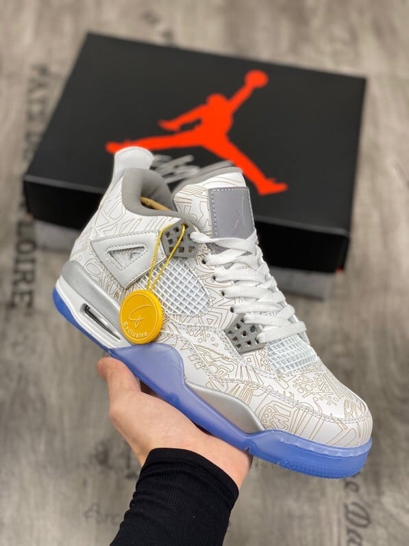 Air Jordan 4 Laser White/Chrome-Metallic Silver 705333-105
