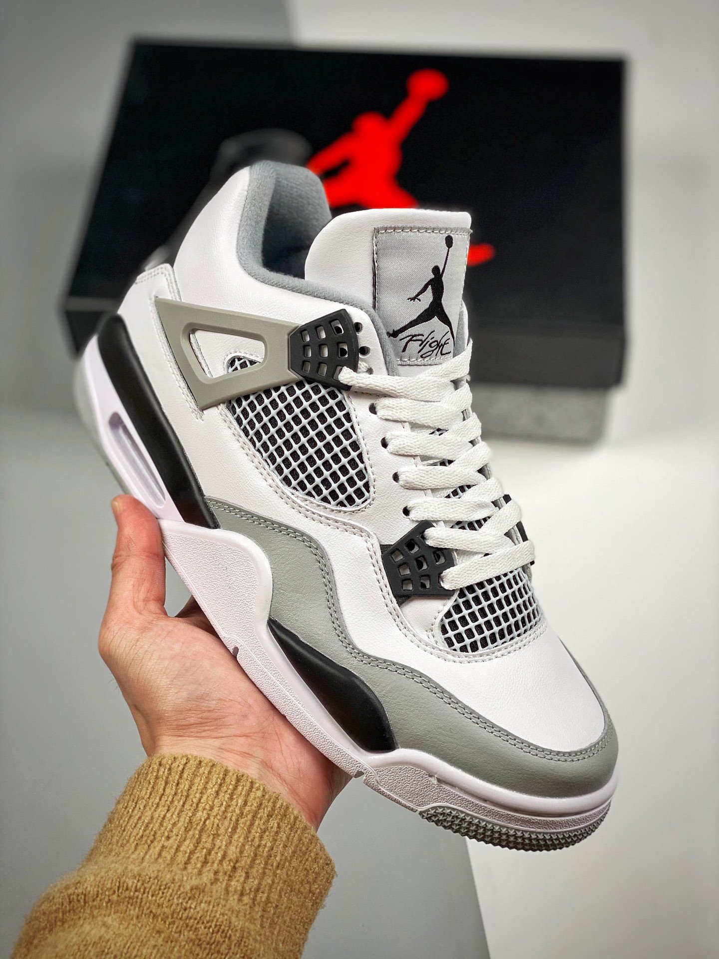 Air Jordan 4 Military Black White/Black-Neutral Grey DH6927-111