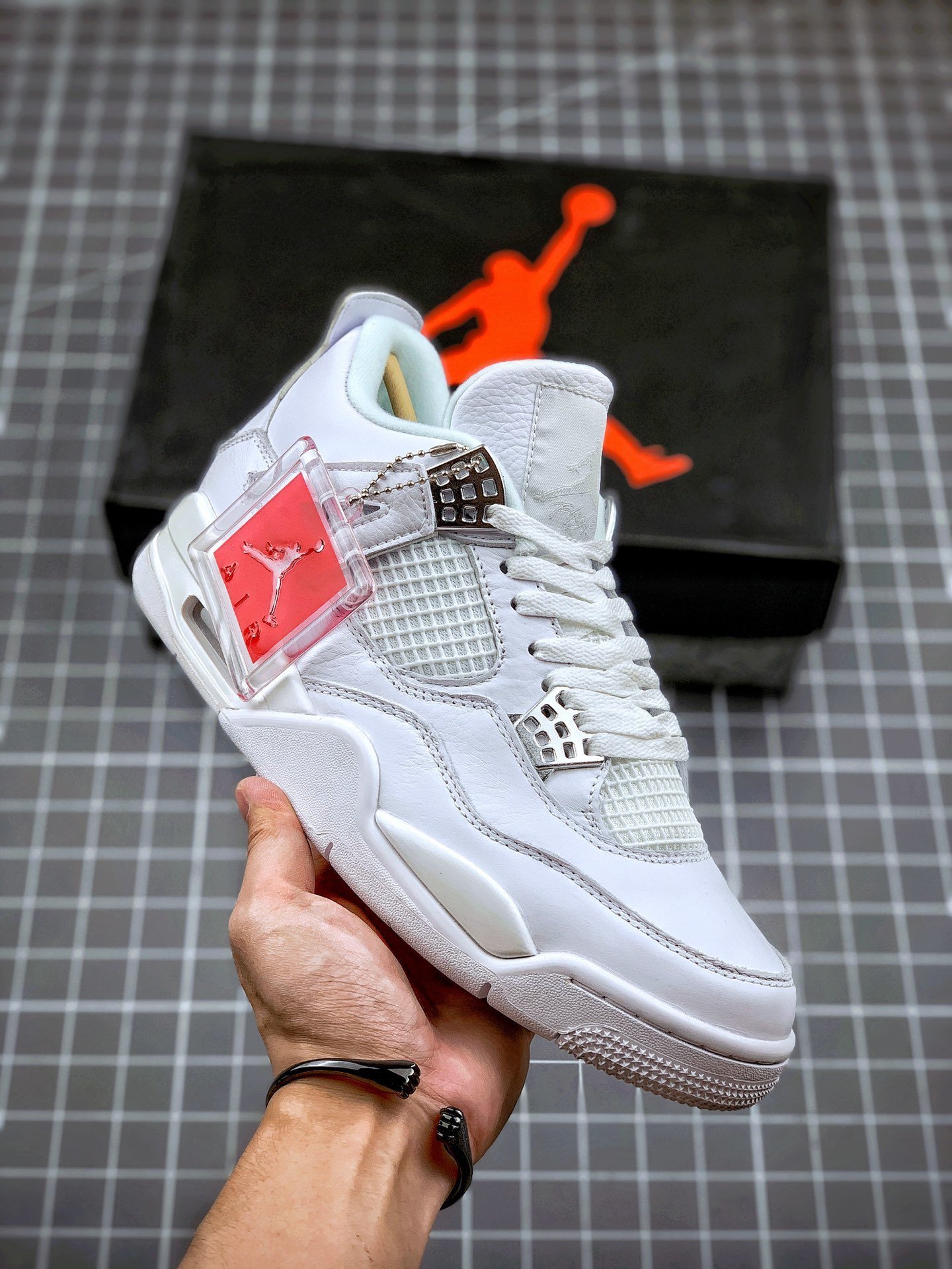 Air Jordan 4 "Pure Money" White/Metallic Silver 308497-100