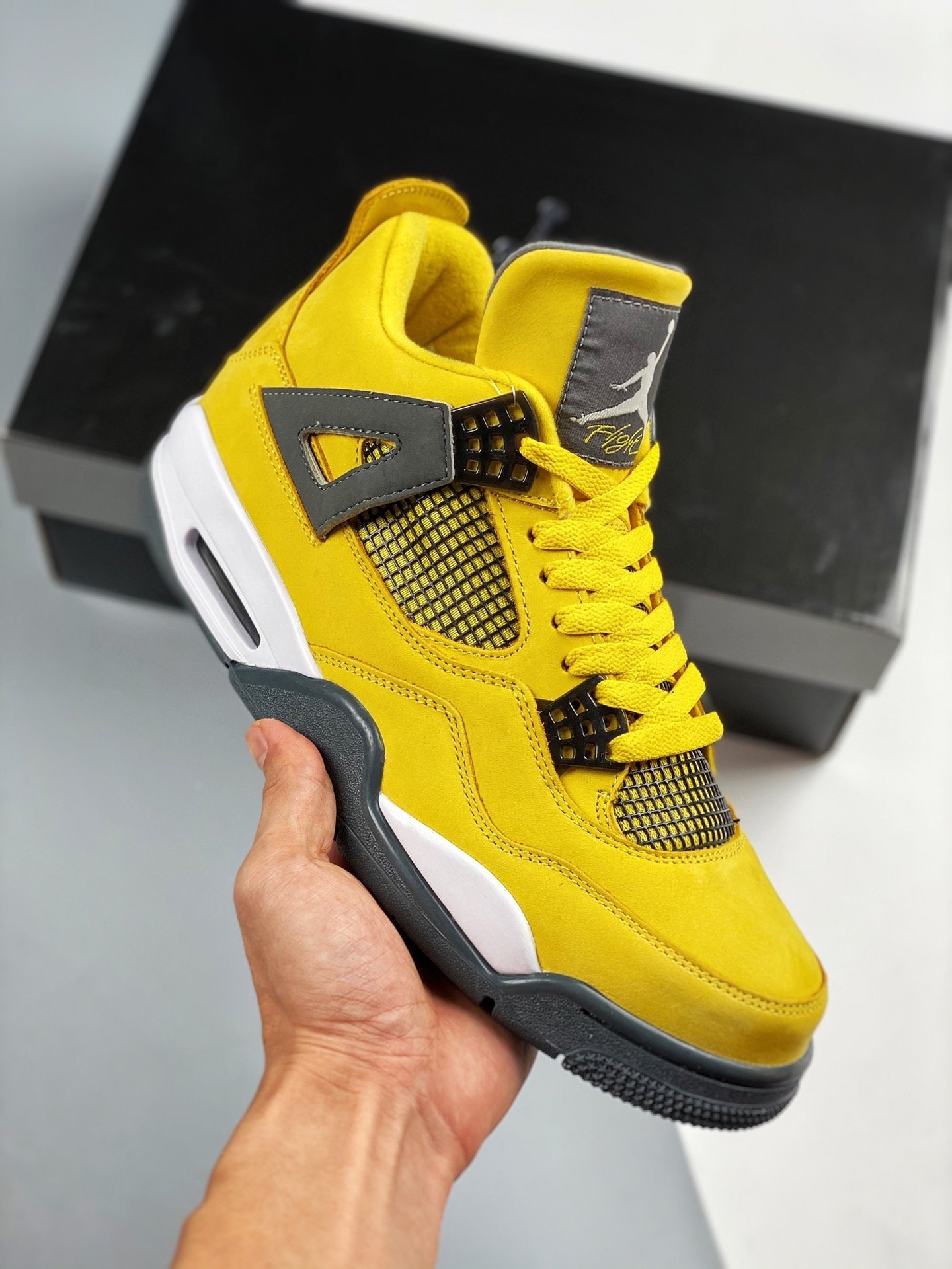 Air Jordan 4 Retro 'Lightning' Tour Yellow/White/Dark Blue Grey