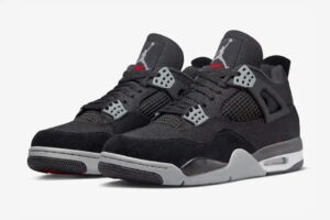 AJ Jordan 4 Retro SE Black Canvas