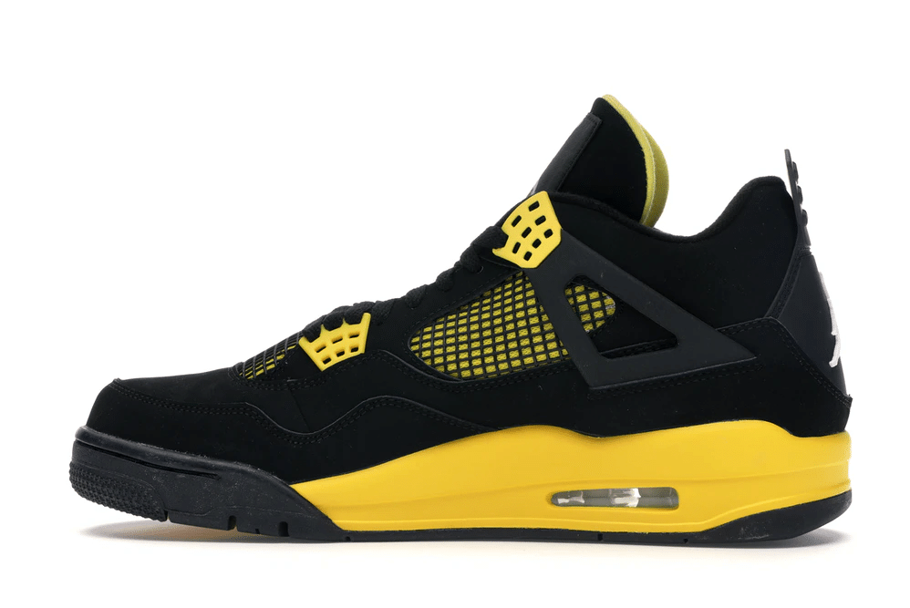 Air Jordan 4 Retro Thunder White Black Tour Yellow 408452-008 Men size 7 - 11 US