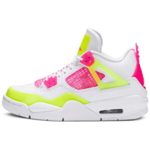 AJ Jordan 4 Retro White Lemon Pink GS