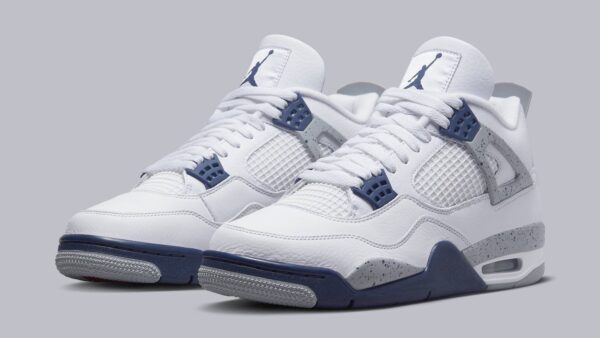 Air Jordan 4 Retro White Midnight Navy - Image 3