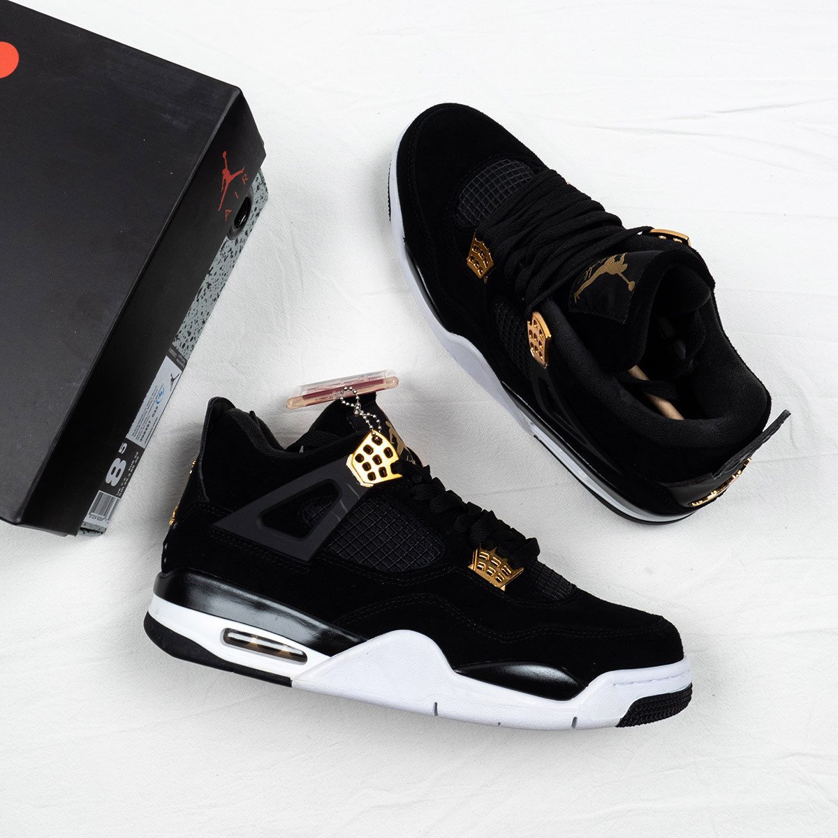 Air Jordan 4 Royalty Black/Metallic Gold-White 308497-032