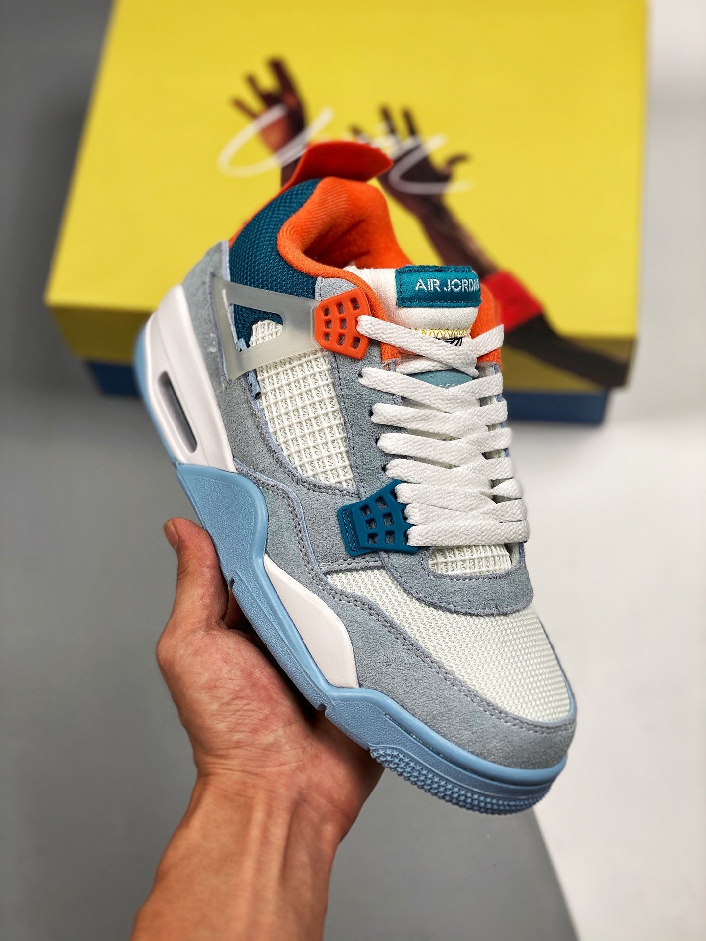 Air Jordan 4 White Blue Red CI1184-146
