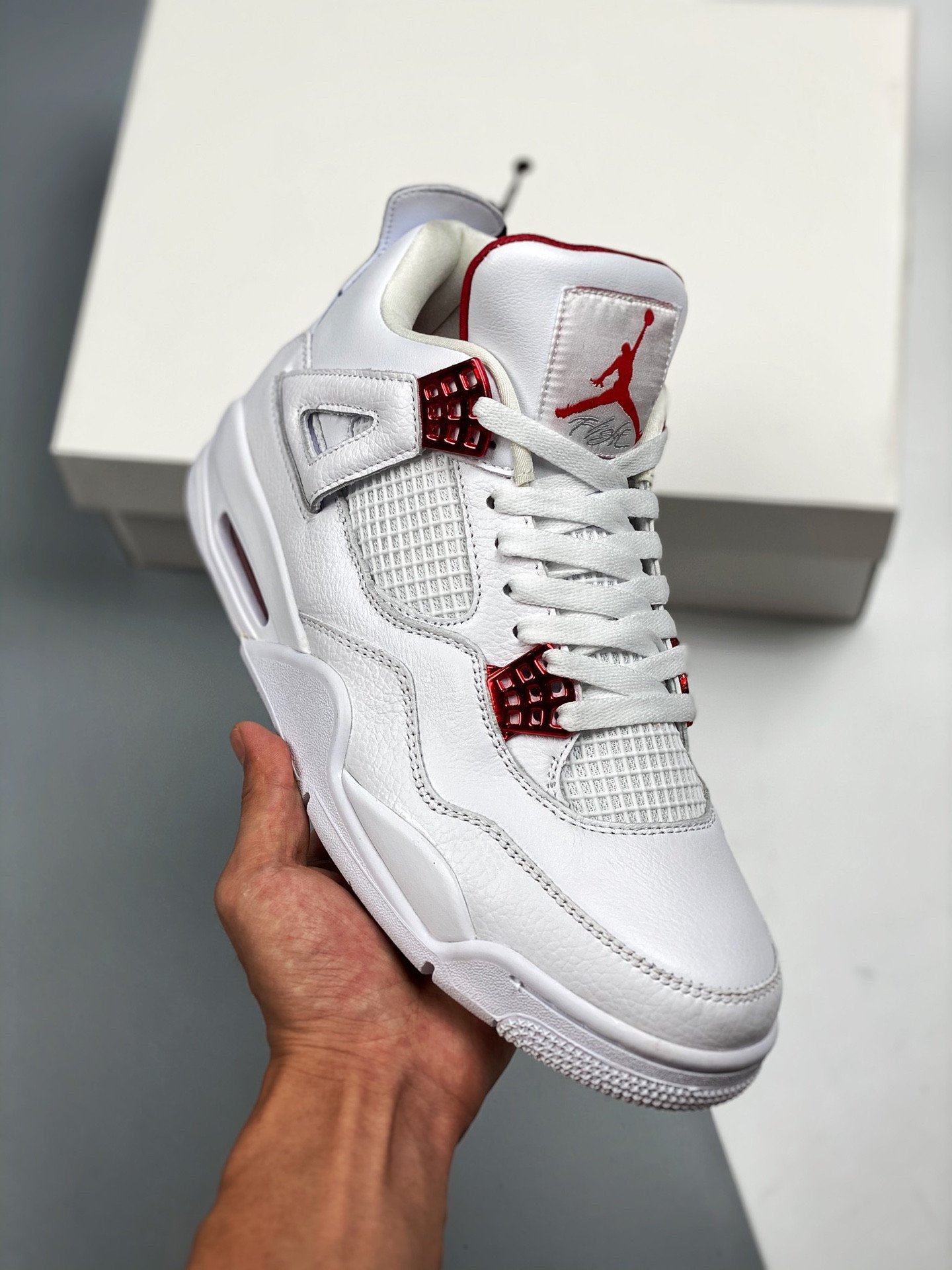 Air Jordan 4 White/Metallic Silver-University Red CT8527-112