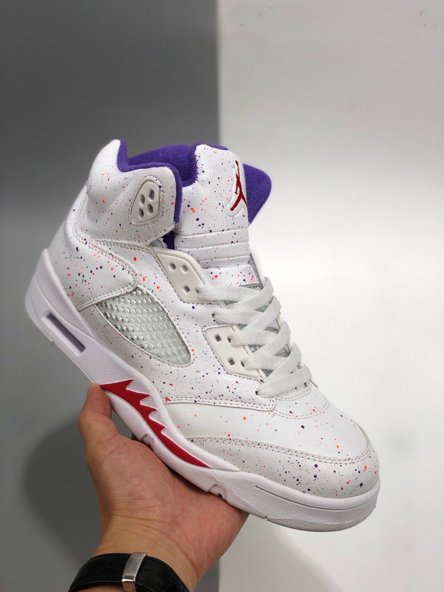 Air Jordan 5 GS Easter White/Laser Crimson-Voltage Purple CT1605-100