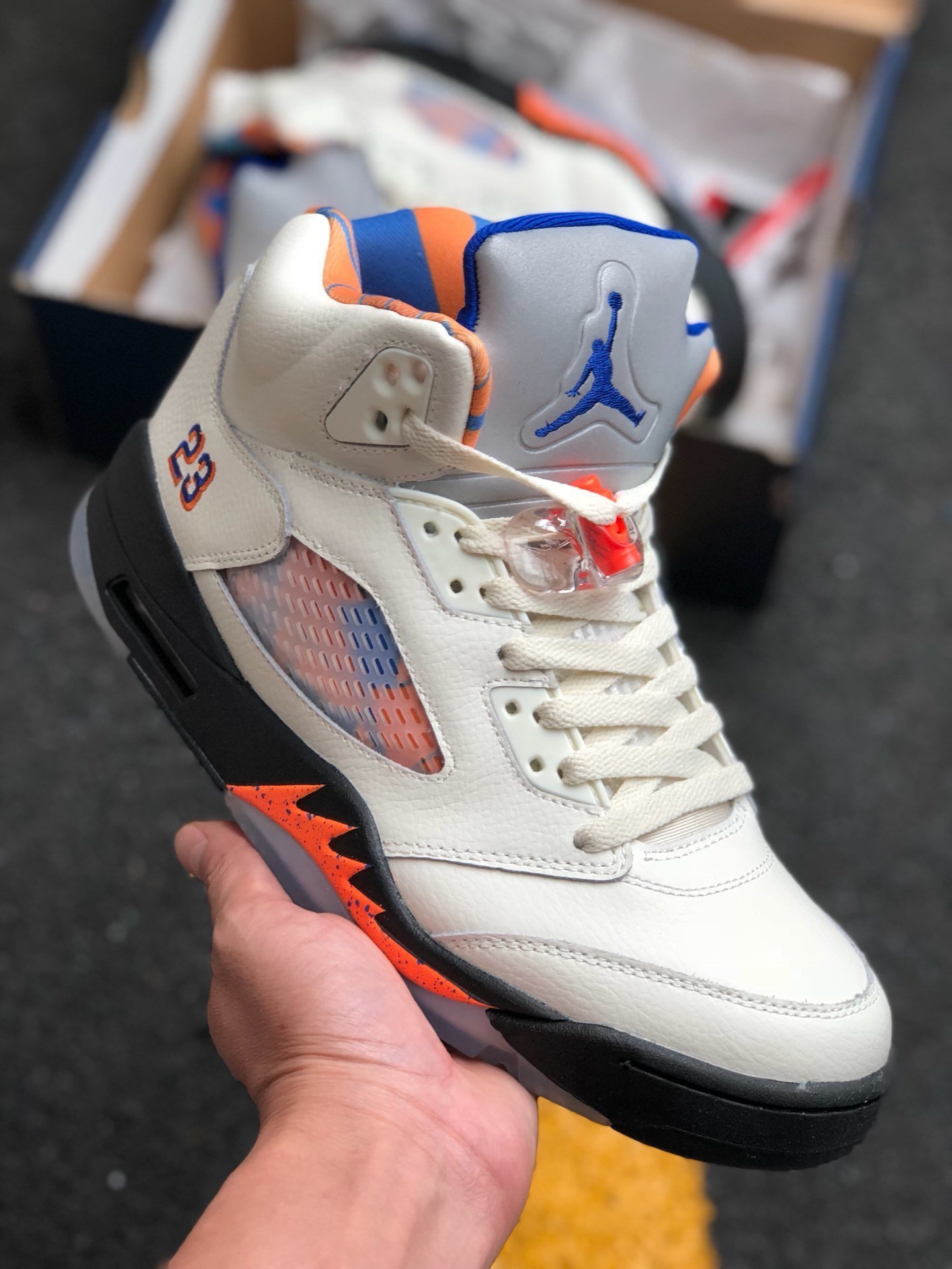 Air Jordan 5 International Flight Sail/Orange Peel 136027-148