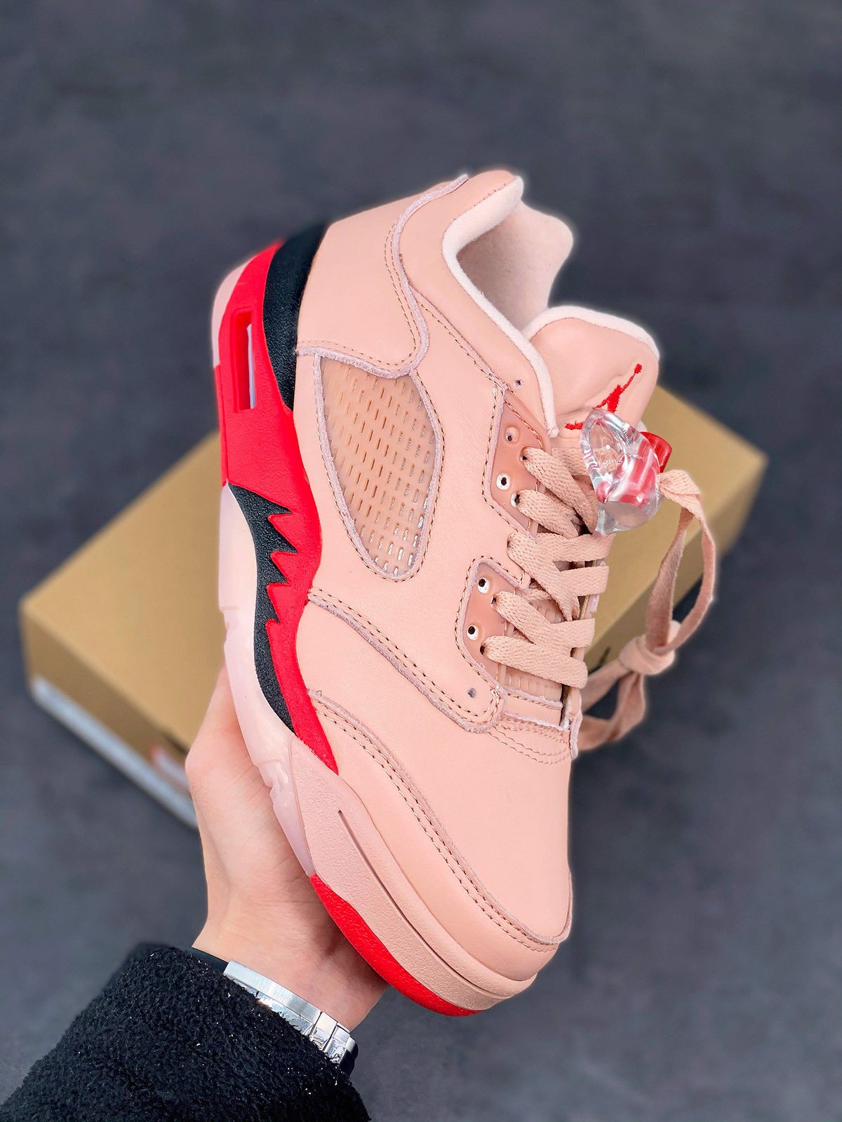 Air Jordan 5 Low Arctic Orange/Siren Red-Black