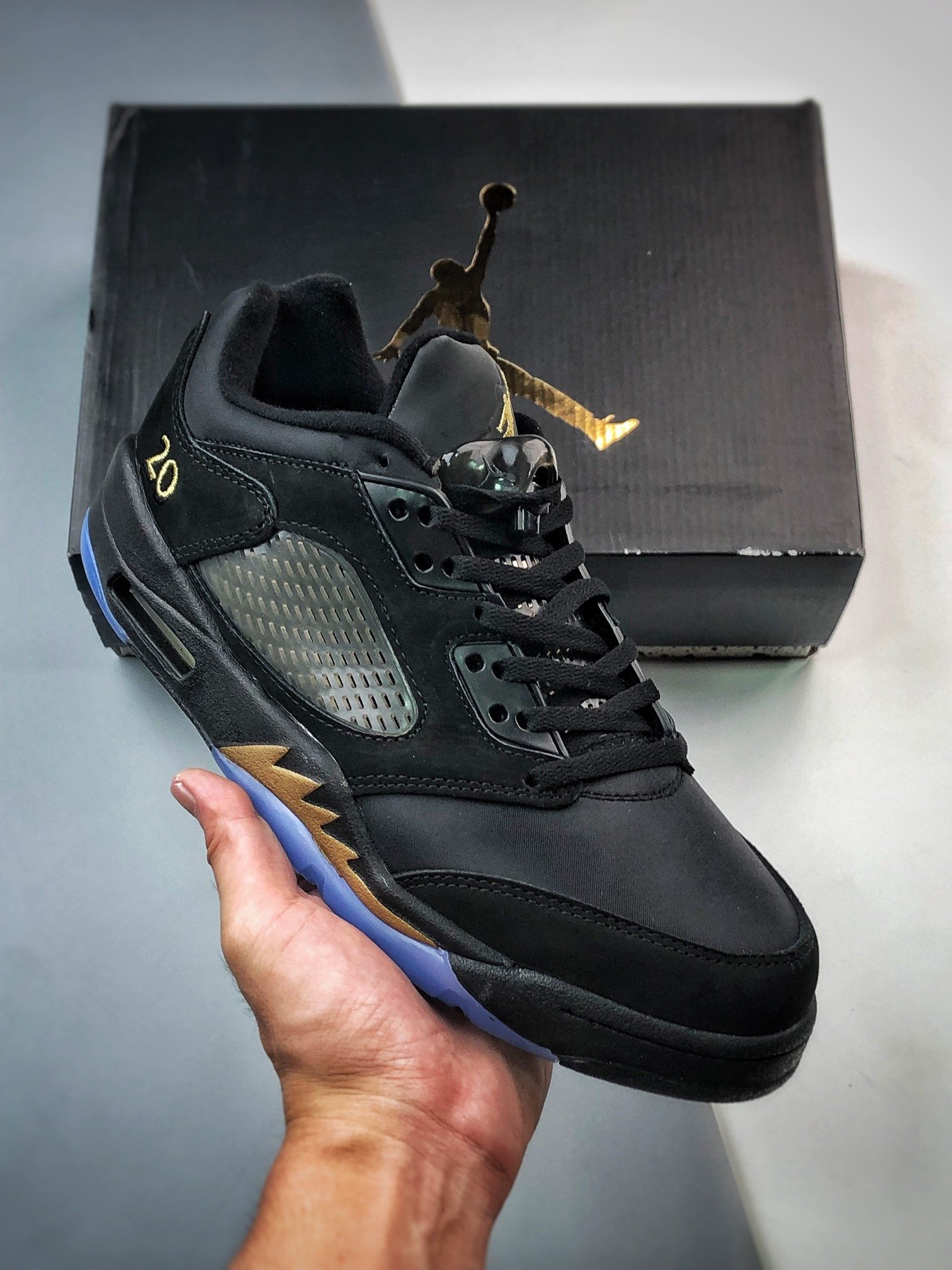 Air Jordan 5 Low Wings Black/Metallic Gold DJ1094-001
