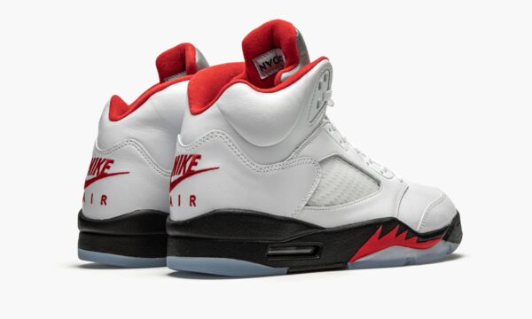 Air Jordan 5 Retro Fire Red Silver Tongue 2020 - Image 4