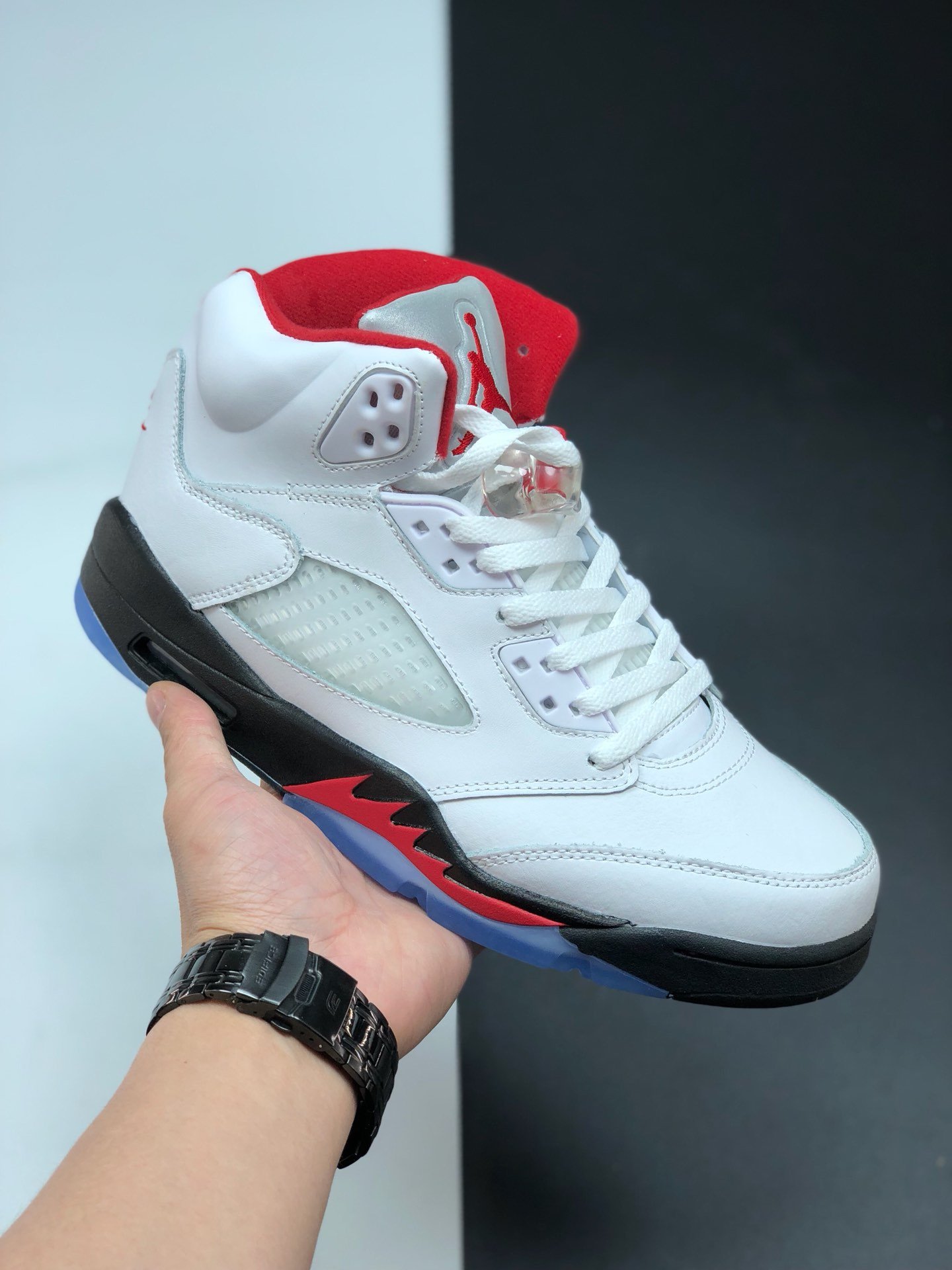 Air Jordan 5 White/Fire Red-Black DA1911-102
