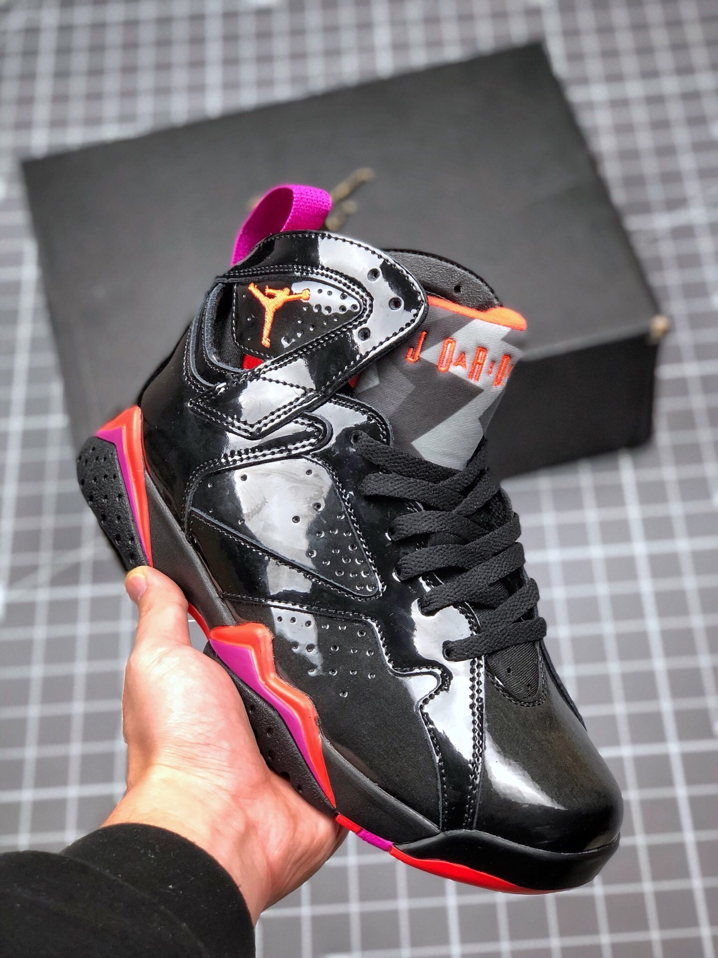 Air Jordan 7 Black Patent Leather 313358-006