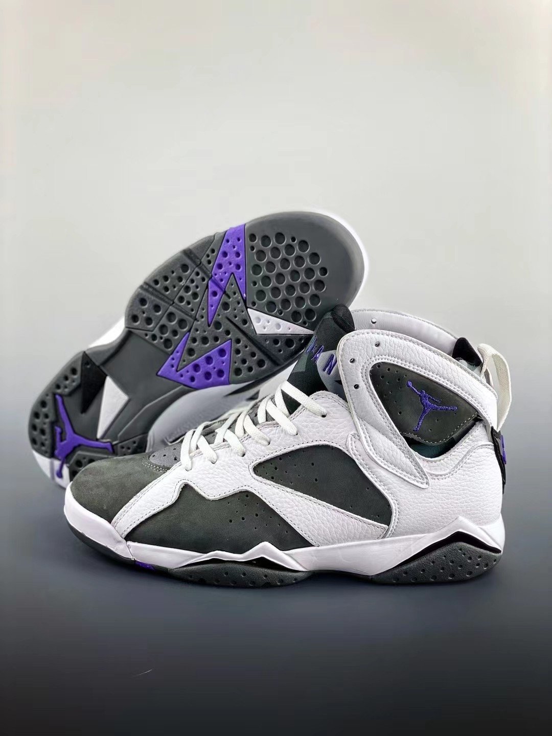 Air Jordan 7 "Flint" White/Flint Grey/Varsity Purple CU9307-100