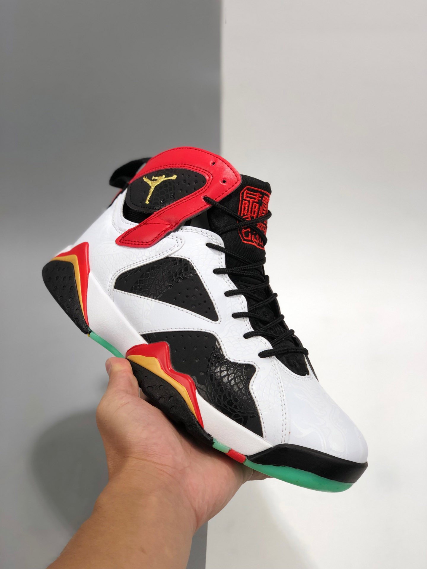 Air Jordan 7 GC China White/Chile Red-Black-Metallic Gold CW2805-160