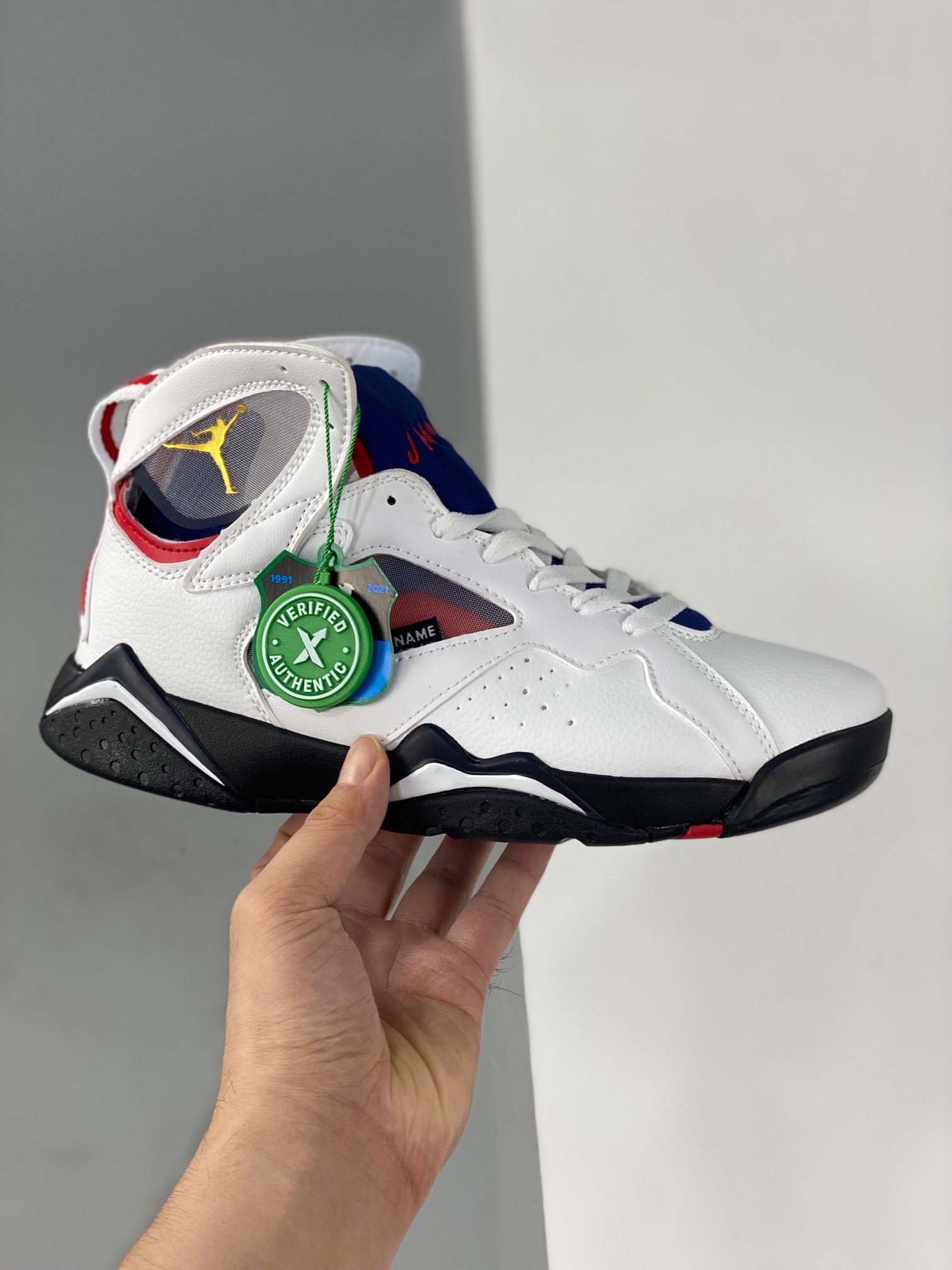 Air Jordan 7 PSG White/College Navy-Sport Royal-University Red