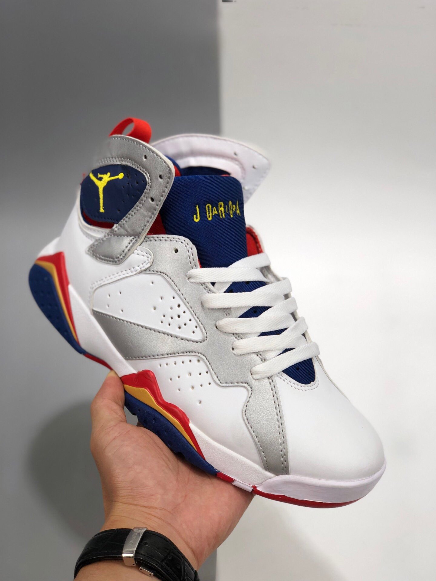Air Jordan 7 Retro 'Olympic' White/Metallic Gold/Obsidian/Red 304774-135