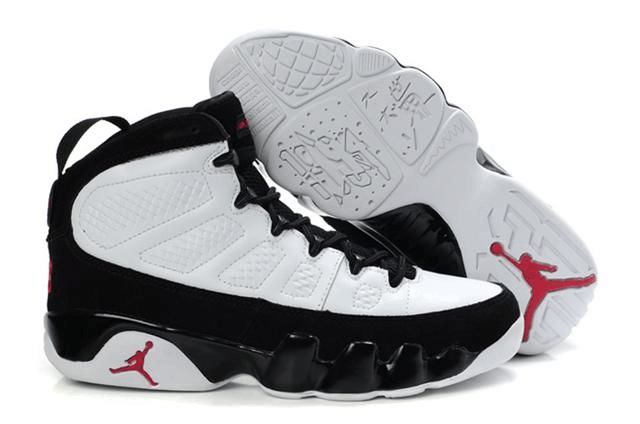 Air Jordan 9 Retro All Black White Shoes(M)