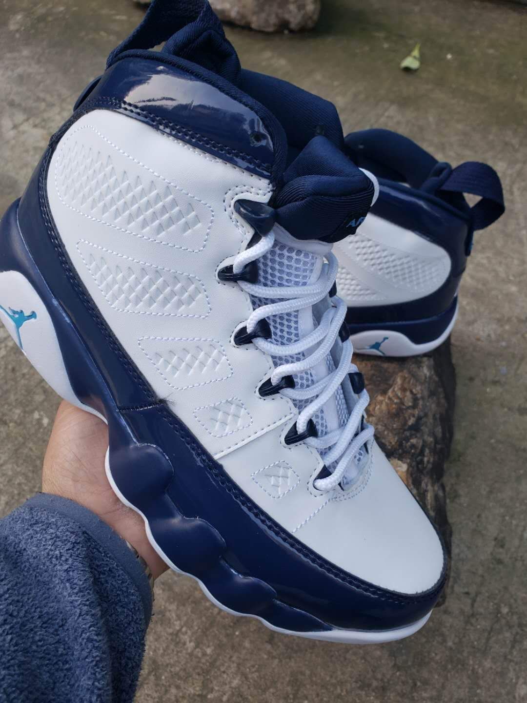 Air Jordan 9 White Blue Men's Sneaker