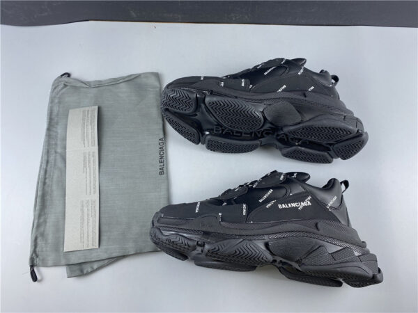 Balenciaga 20ss air cushion black letter old shoes retro sports sneakers original version number 35-45 - Image 4