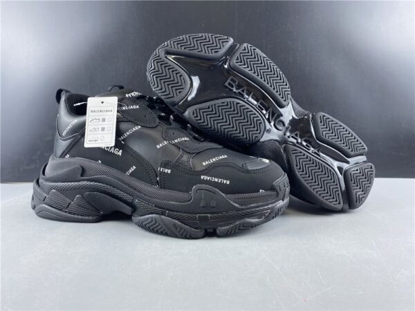 Balenciaga 20ss air cushion black letter old shoes retro sports sneakers original version number 35-45 - Image 3