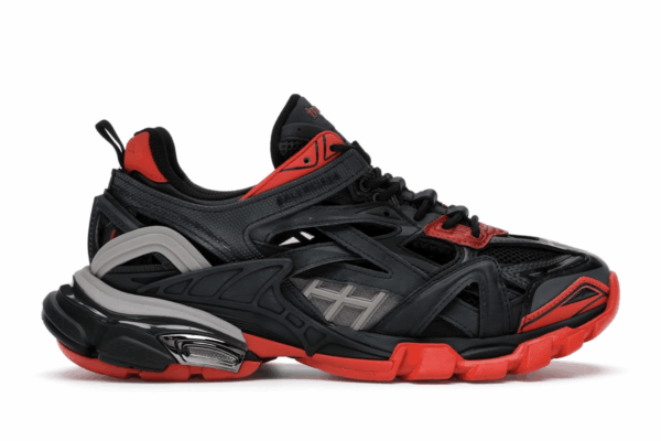 Balenciaga Track.2 Black Red Grey Shoes (M)