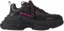Balenciaga Triple S Allover Logo Black Pink (W) Shoes