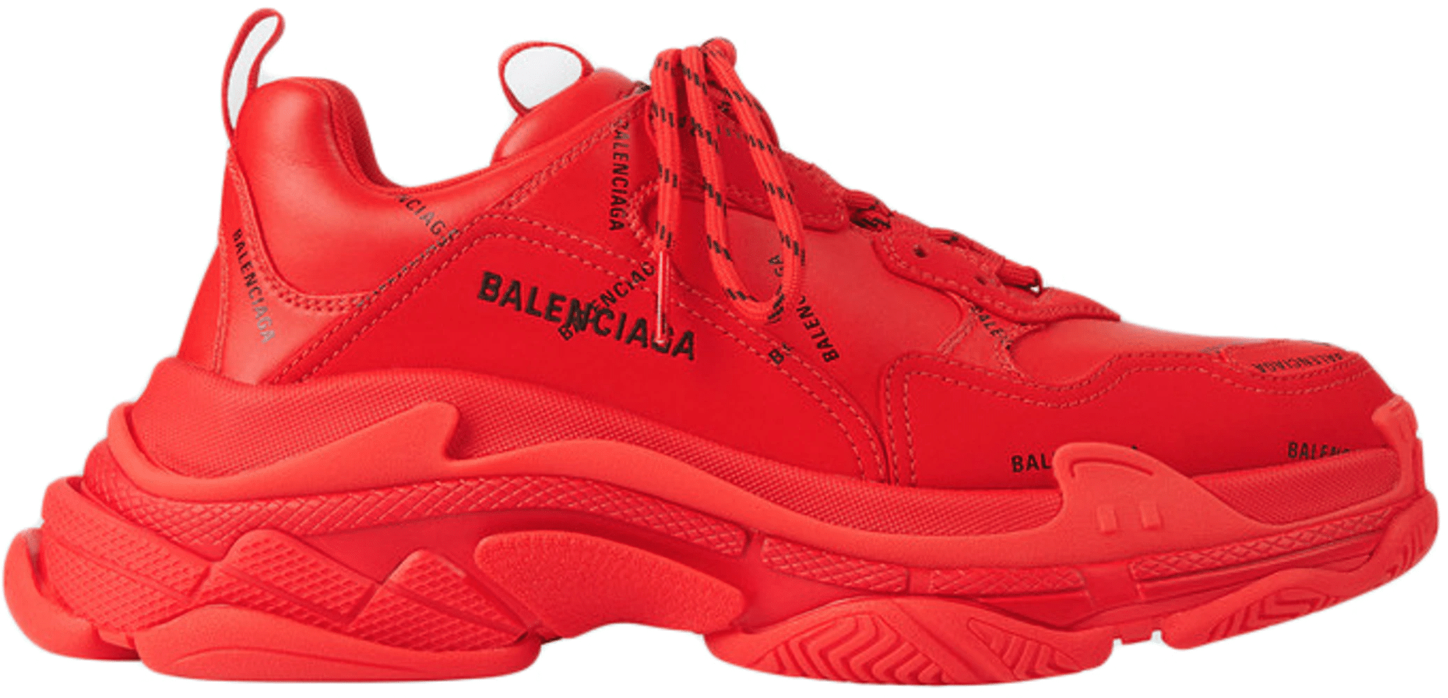 Balenciaga Triple S Allover Logo Red (W) Shoes