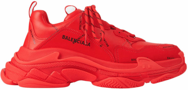 Balenciaga Triple S Allover Logo Red (W) Shoes