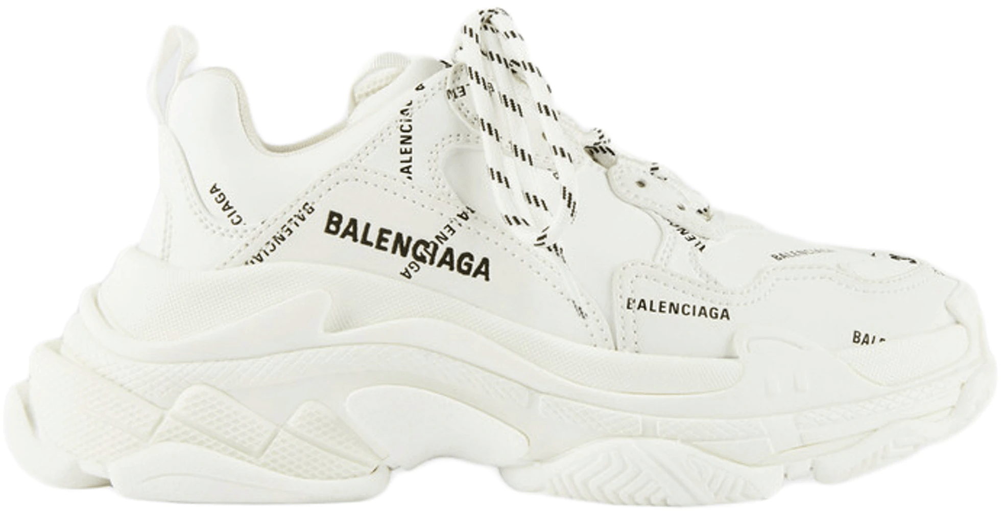 Balenciaga Triple S Allover Logo White (W) Shoes