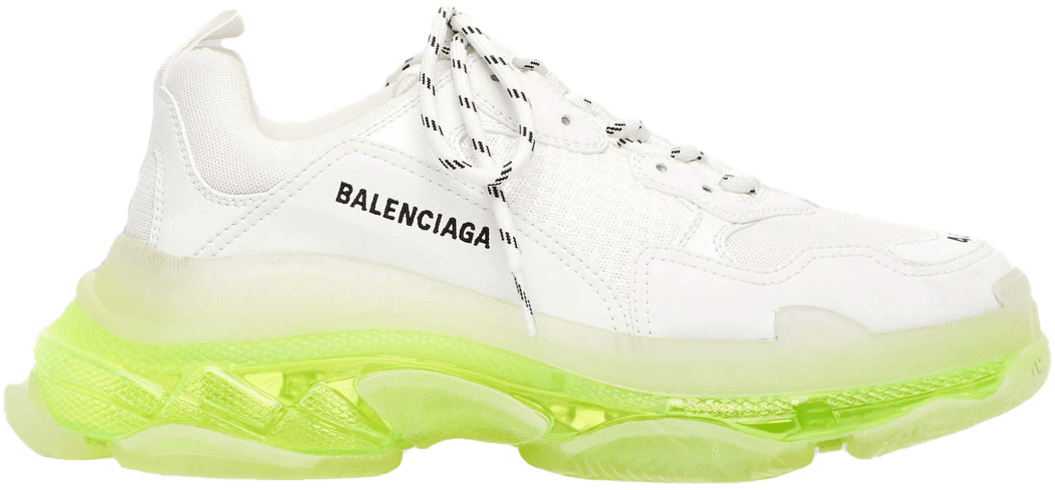 Balenciaga Triple S Clear Sole White Fluo Yellow Men's Size 7 - 12 US