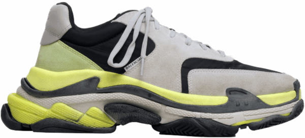 Balenciaga Triple S Grey Yellow Shoes (M)