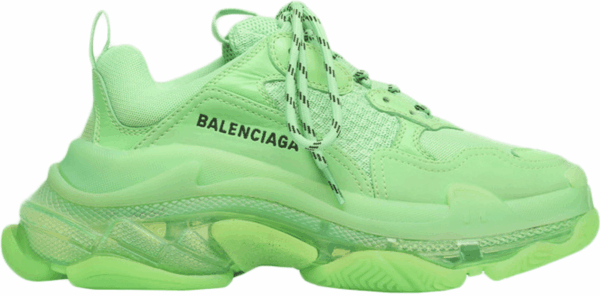 Balenciaga Triple S Soft Neon Green Clear Sole Shoes (M)