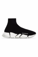 Balenciaga Women's Speed 2.0 Recycled Knit Sneaker With Transparent Sole In Black/White Women's Size 6 - 10 US