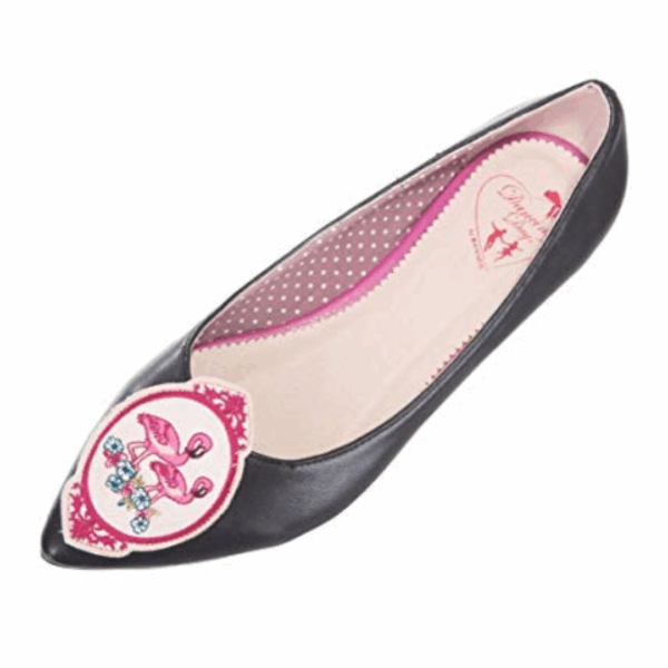 Banned Retro Black Flamingo Flats - Image 2