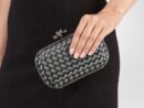 Bottega Veneta Knot Clutch In Boucher Intreccio Green