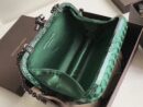 Bottega Veneta Knot Clutch In Boucher Intreccio Green
