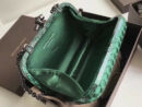 Bottega Veneta Knot Clutch In Boucher Intreccio Green