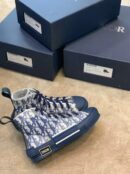 Christian Dior B23 Oblique SneakersHigh-Top Sneaker Spring /Summer Collection Navy Blue