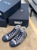 Christian Dior B23 Oblique SneakersHigh-Top Sneaker Spring /Summer Collection Navy Blue