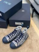 Christian Dior B23 Oblique SneakersHigh-Top Sneaker Spring /Summer Collection Navy Blue