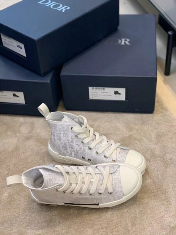 Christian Dior B23 Oblique SneakersHigh-Top Sneaker Spring /Summer Collection White - Image 8