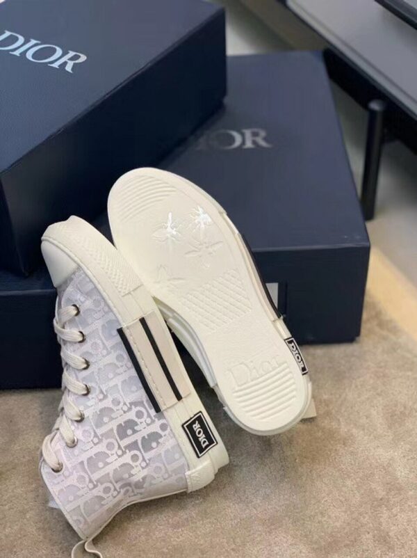 Christian Dior B23 Oblique SneakersHigh-Top Sneaker Spring /Summer Collection White - Image 10